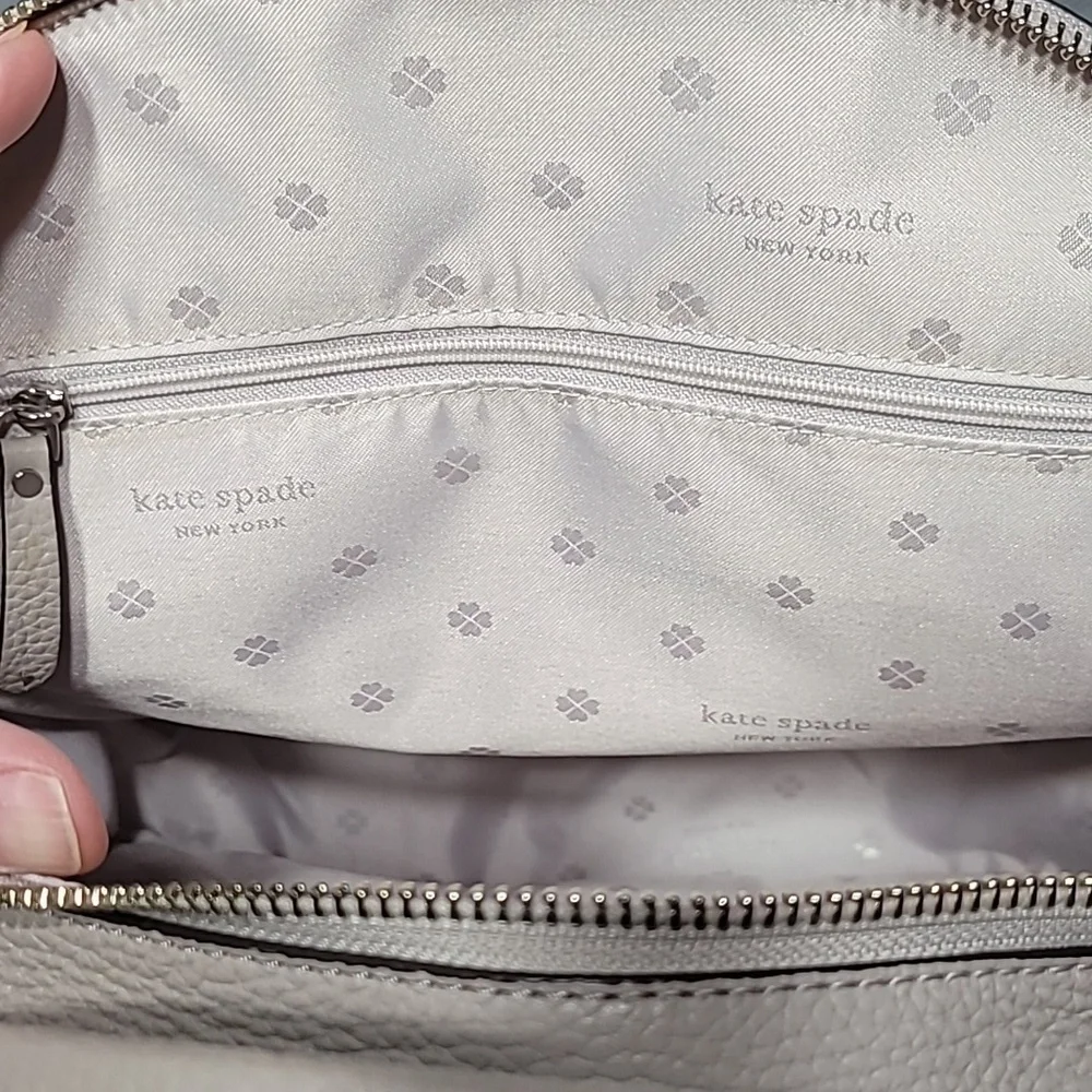 Kate Spade New York Polly Light Grey Backpack Purse Bag ๐ - Picture 12 of 16
